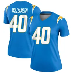 Women's Kendall Williamson Los Angeles Chargers Powder Jersey - Blue Legend