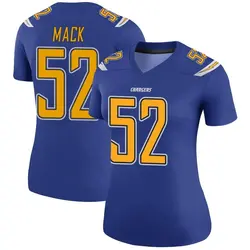 Women's Khalil Mack Los Angeles Chargers Color Rush Jersey - Royal Legend