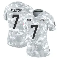 Women's Kristian Fulton Los Angeles Chargers 2024 Salute to Service Jersey - Arctic Camo Limited