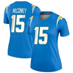 Women's Ladd McConkey Los Angeles Chargers Powder Jersey - Blue Legend