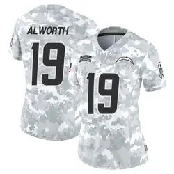 Women's Lance Alworth Los Angeles Chargers 2024 Salute to Service Jersey - Arctic Camo Limited