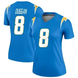 Women's Max Duggan Los Angeles Chargers Powder Jersey - Blue Legend