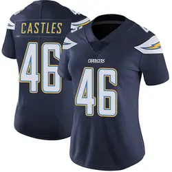 Women's McCallan Castles Los Angeles Chargers Team Color Vapor Untouchable Jersey - Navy Limited