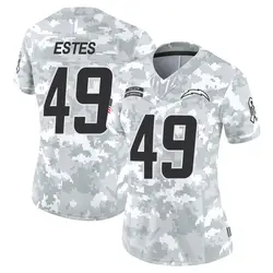 Women's Mike Estes Los Angeles Chargers 2024 Salute to Service Jersey - Arctic Camo Limited