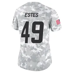 Women's Mike Estes Los Angeles Chargers 2024 Salute to Service Jersey - Arctic Camo Limited