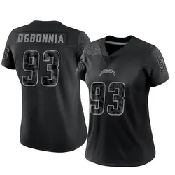 Women's Otito Ogbonnia Los Angeles Chargers Reflective Jersey - Black Limited