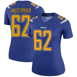 Women's Sam Mustipher Los Angeles Chargers Color Rush Jersey - Royal Legend