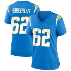 Women's Sam Mustipher Los Angeles Chargers Powder Alternate Jersey - Blue Game