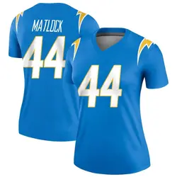 Women's Scott Matlock Los Angeles Chargers Powder Jersey - Blue Legend