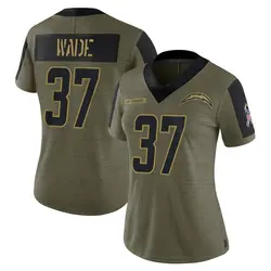 Women's Shaun Wade Los Angeles Chargers 2021 Salute To Service Jersey - Olive Limited