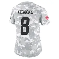 Women's Taylor Heinicke Los Angeles Chargers 2024 Salute to Service Jersey - Arctic Camo Limited