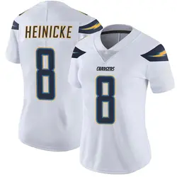 Women's Taylor Heinicke Los Angeles Chargers Vapor Untouchable Jersey - White Limited