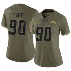 Women's Teair Tart Los Angeles Chargers 2022 Salute To Service Jersey - Olive Limited