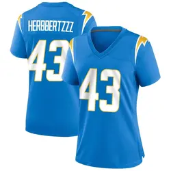 Women's Troy Dye Los Angeles Chargers Powder Alternate Jersey - Blue Game