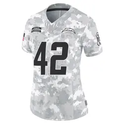 Women's Tucker Fisk Los Angeles Chargers 2024 Salute to Service Jersey - Arctic Camo Limited