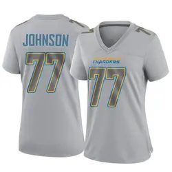 Women's Zion Johnson Los Angeles Chargers Atmosphere Fashion Jersey - Gray Game