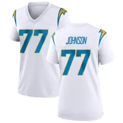 Women's Zion Johnson Los Angeles Chargers Jersey - White Game