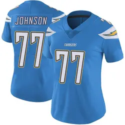 Women's Zion Johnson Los Angeles Chargers Powder Vapor Untouchable Alternate Jersey - Blue Limited