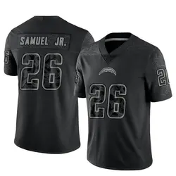 Youth Asante Samuel Jr. Los Angeles Chargers Reflective Jersey - Black Limited