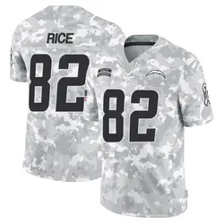 Youth Brenden Rice Los Angeles Chargers 2024 Salute to Service Jersey - Arctic Camo Limited