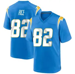 Youth Brenden Rice Los Angeles Chargers Powder Alternate Jersey - Blue Game