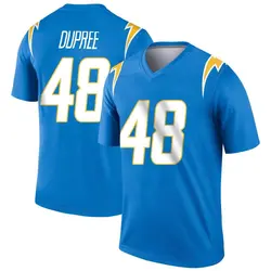 Youth Bud Dupree Los Angeles Chargers Powder Jersey - Blue Legend