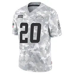 Youth Cam Hart Los Angeles Chargers 2024 Salute to Service Jersey - Arctic Camo Limited