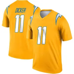 Youth Cameron Dicker Los Angeles Chargers Inverted Jersey - Gold Legend