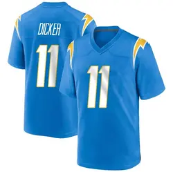 Youth Cameron Dicker Los Angeles Chargers Powder Alternate Jersey - Blue Game