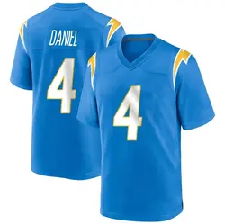 Youth Chase Daniel Los Angeles Chargers Powder Alternate Jersey - Blue Game