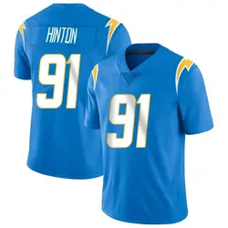 Youth Christopher Hinton Los Angeles Chargers Powder Vapor Untouchable Alternate Jersey - Blue Limited