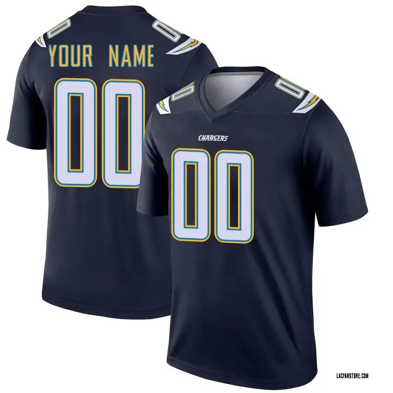 Youth Custom Los Angeles Chargers Jersey - Navy Legend