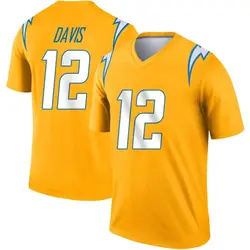 Youth Derius Davis Los Angeles Chargers Inverted Jersey - Gold Legend