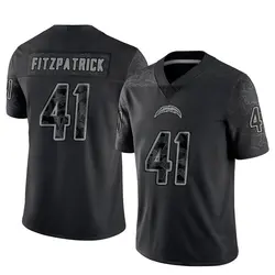 Youth Dez Fitzpatrick Los Angeles Chargers Reflective Jersey - Black Limited