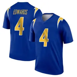 Youth Gus Edwards Los Angeles Chargers 2nd Alternate Jersey - Royal Legend