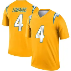 Youth Gus Edwards Los Angeles Chargers Inverted Jersey - Gold Legend