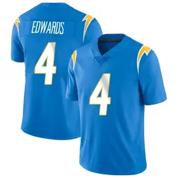 Youth Gus Edwards Los Angeles Chargers Powder Vapor Untouchable Alternate Jersey - Blue Limited