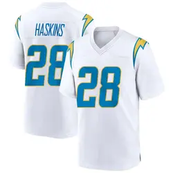 Youth Hassan Haskins Los Angeles Chargers Jersey - White Game