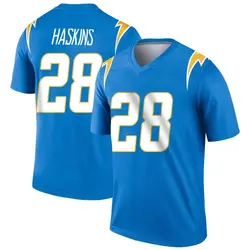 Youth Hassan Haskins Los Angeles Chargers Powder Jersey - Blue Legend