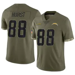 Youth Hayden Hurst Los Angeles Chargers 2022 Salute To Service Jersey - Olive Limited