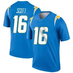 Youth JK Scott Los Angeles Chargers Powder Jersey - Blue Legend