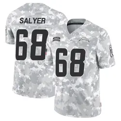 Youth Jamaree Salyer Los Angeles Chargers 2024 Salute to Service Jersey - Arctic Camo Limited