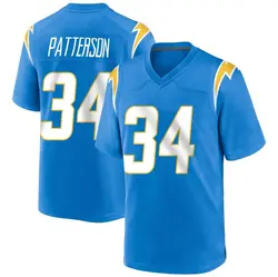 Youth Jaret Patterson Los Angeles Chargers Powder Alternate Jersey - Blue Game