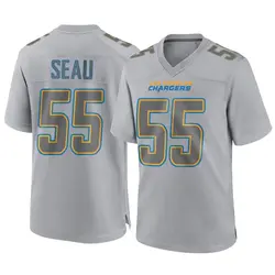 Youth Junior Seau Los Angeles Chargers Atmosphere Fashion Jersey - Gray Game