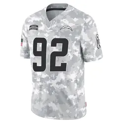 Youth Justin Eboigbe Los Angeles Chargers 2024 Salute to Service Jersey - Arctic Camo Limited