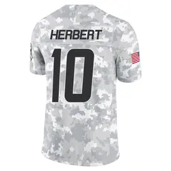 Youth Justin Herbert Los Angeles Chargers 2024 Salute to Service Jersey - Arctic Camo Limited