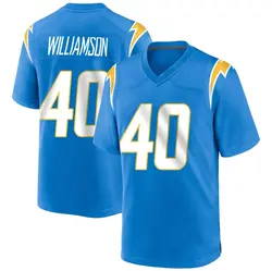 Youth Kendall Williamson Los Angeles Chargers Powder Alternate Jersey - Blue Game