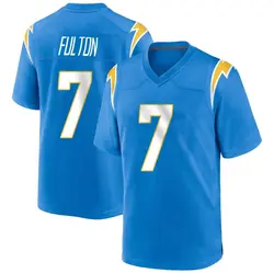 Youth Kristian Fulton Los Angeles Chargers Powder Alternate Jersey - Blue Game