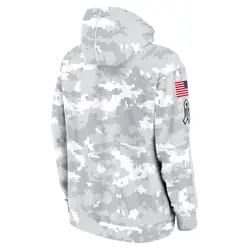 Youth Los Angeles Chargers 2024 Salute To Service Pullover Hoodie - White/Gray