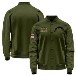 Youth Los Angeles Chargers Salute to Service Sideline Performance Jacket - Olive